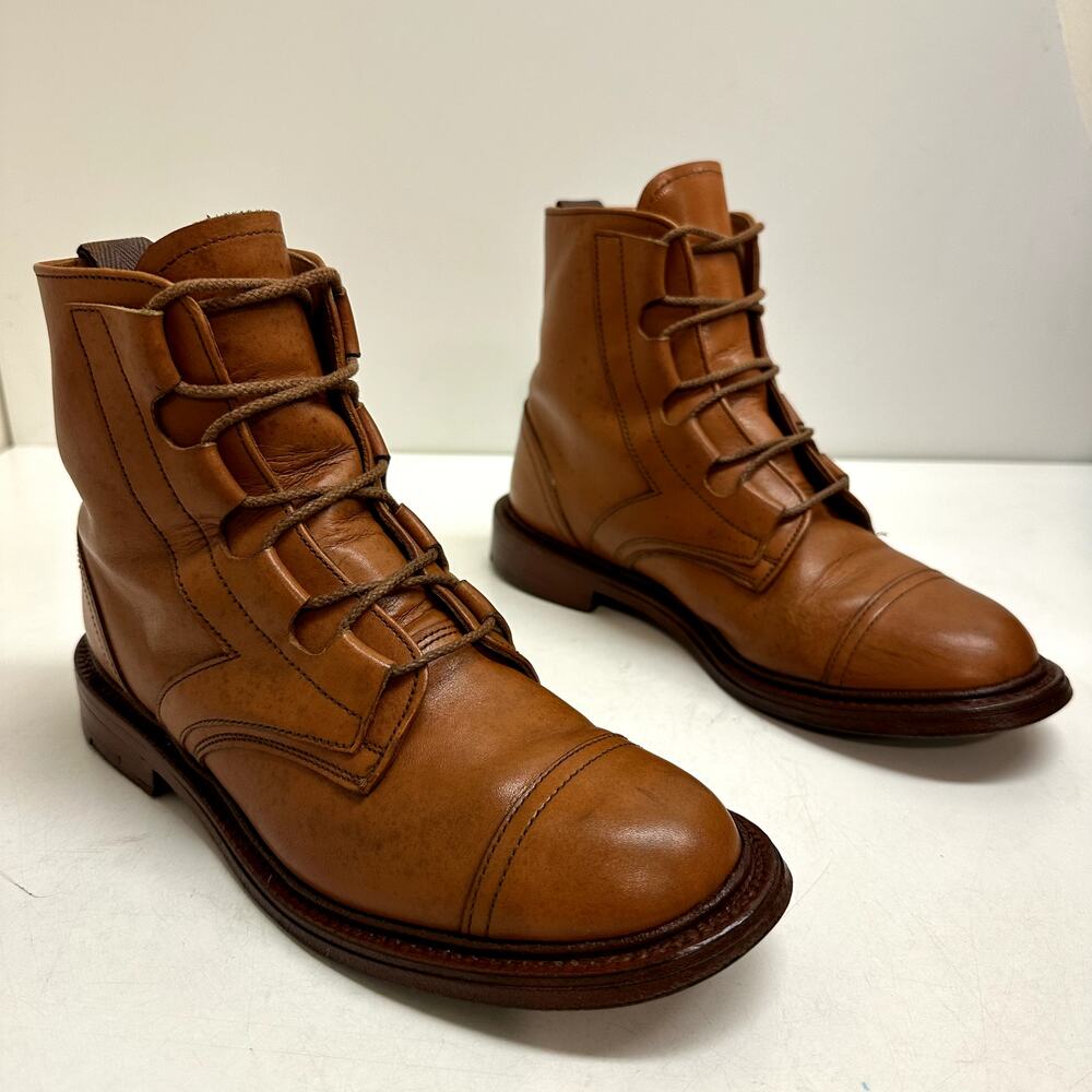 VGUC Tricker's Women;s Brown Cap Toe Boots RARE Made in England UK 5 / US 6 - Picture 4 of 13